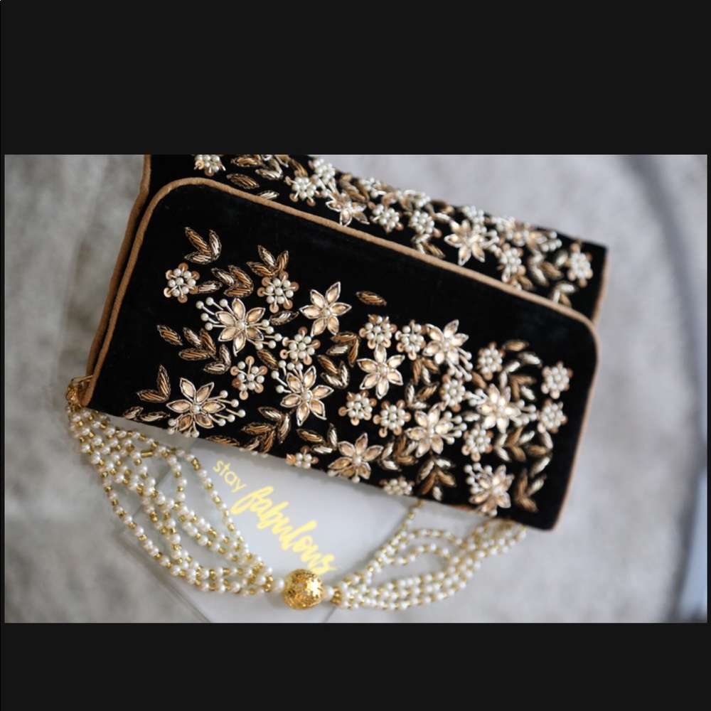 Black and gold Night Bag
